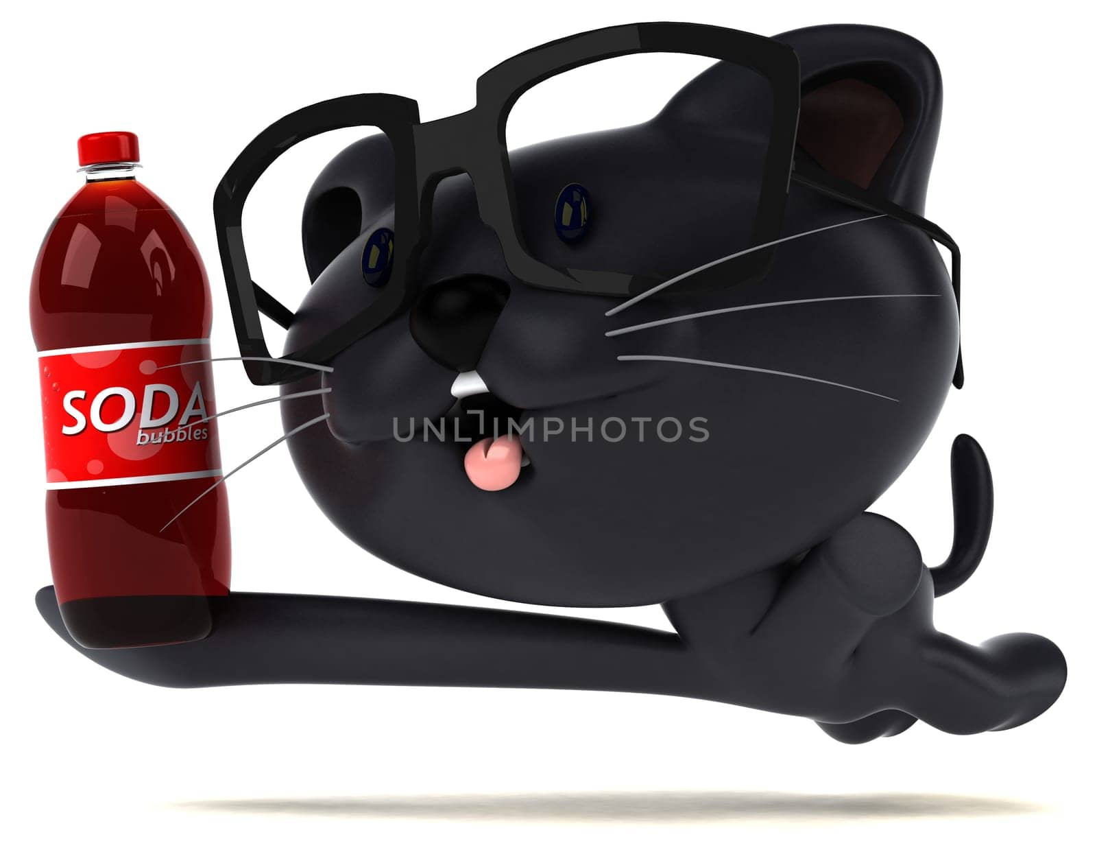 Fun cat - 3D Illustration