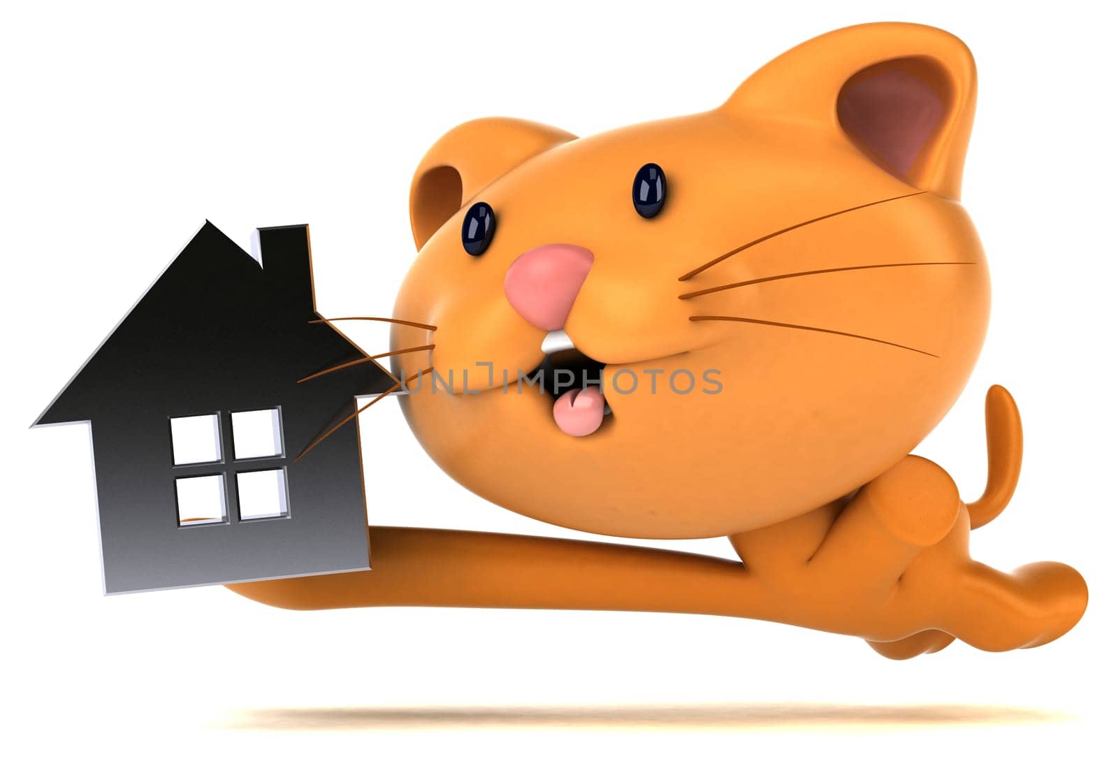 Fun cat - 3D Illustration