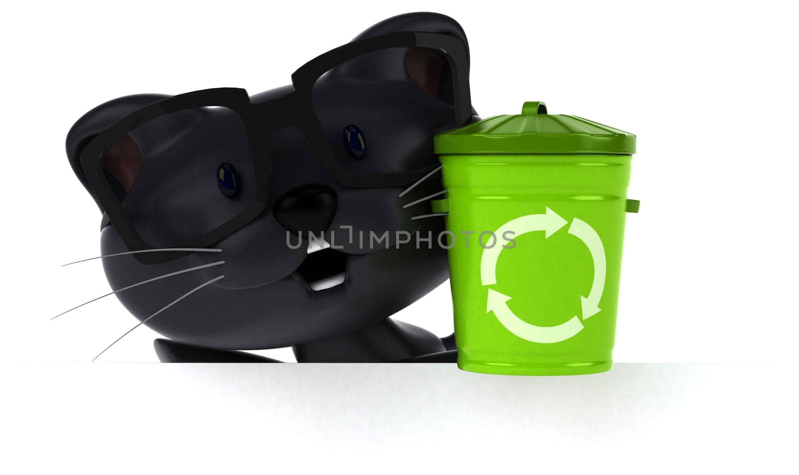 Fun cat - 3D Illustration