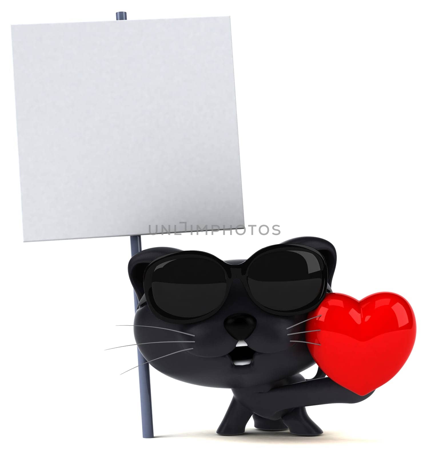 Fun cat - 3D Illustration