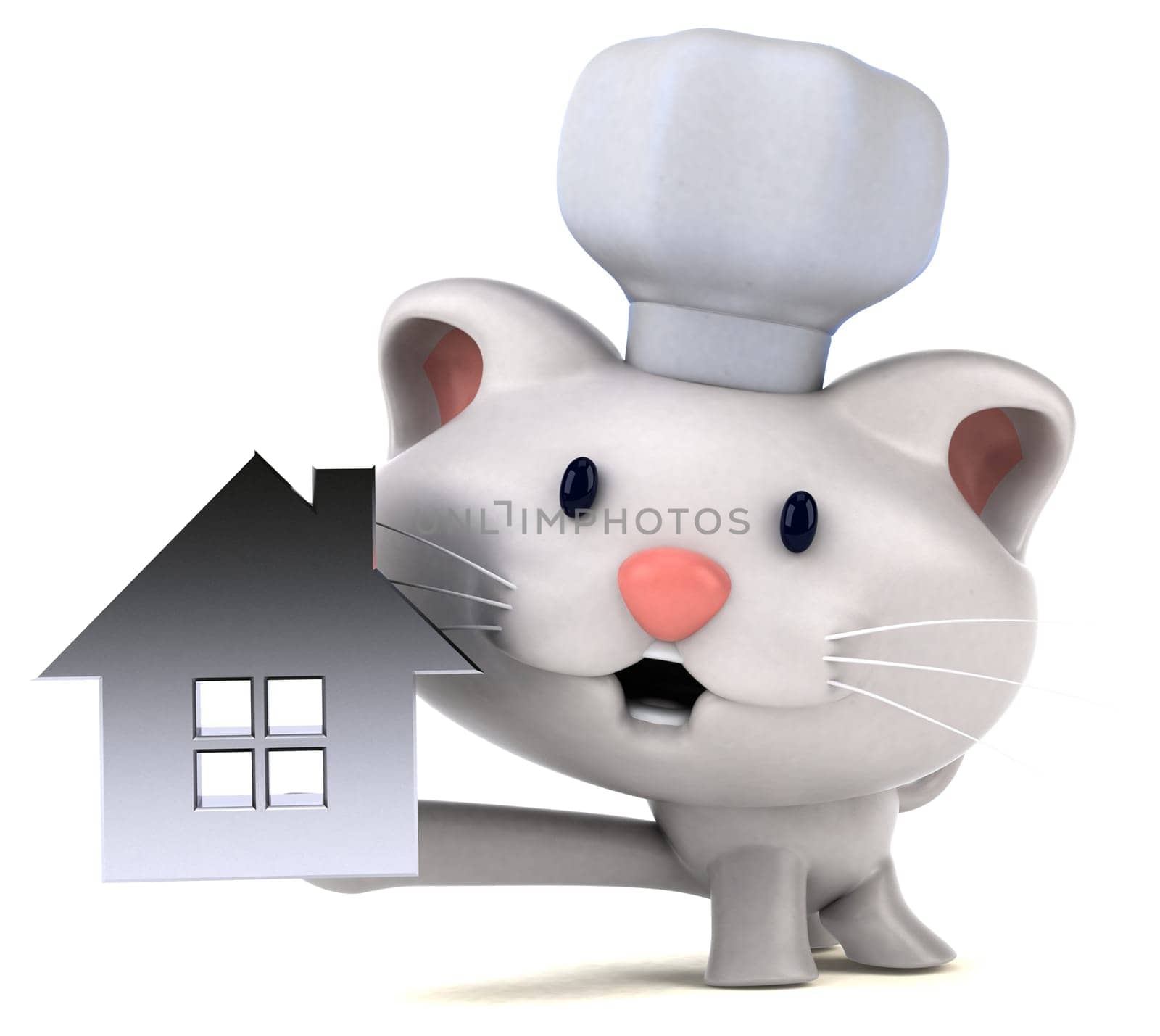 Fun cat - 3D Illustration