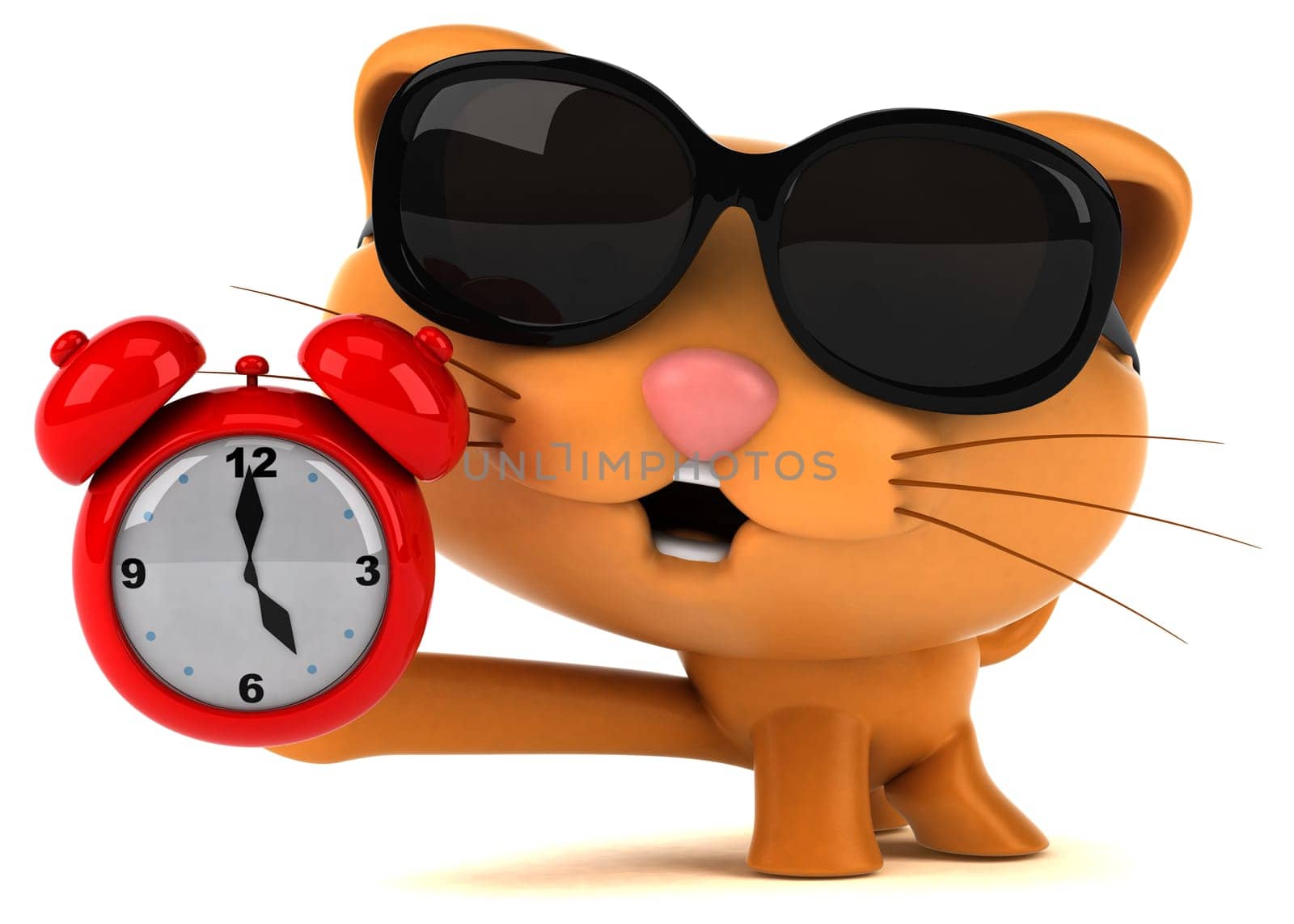 Fun cat - 3D Illustration