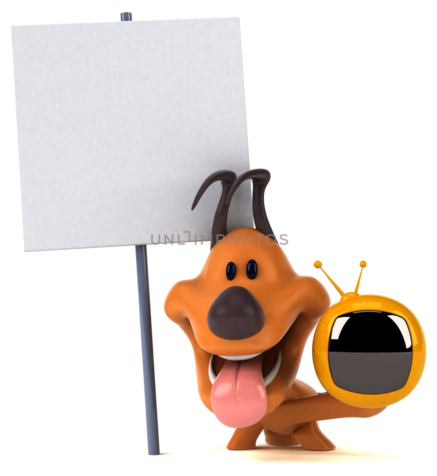 Fun dog - 3D Illustration