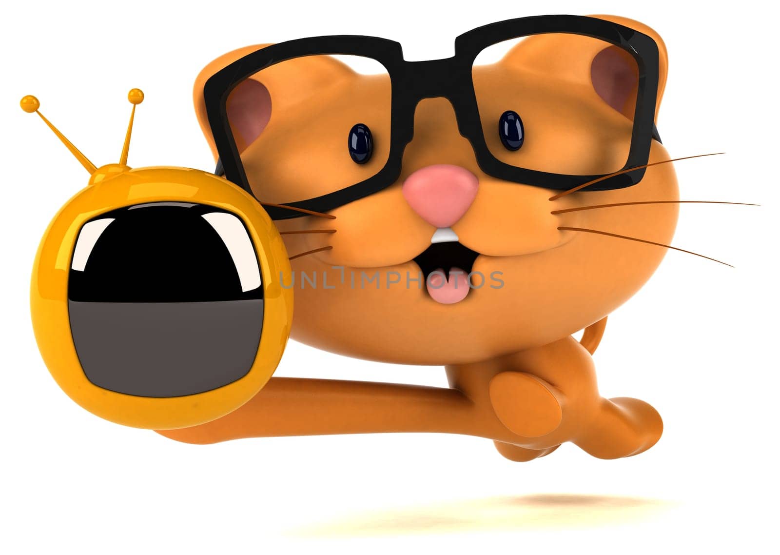 Fun cat - 3D Illustration