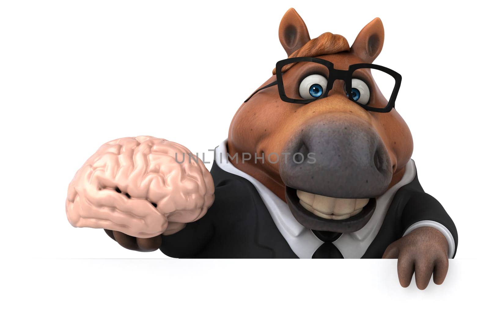 Fun horse - 3D Illustration