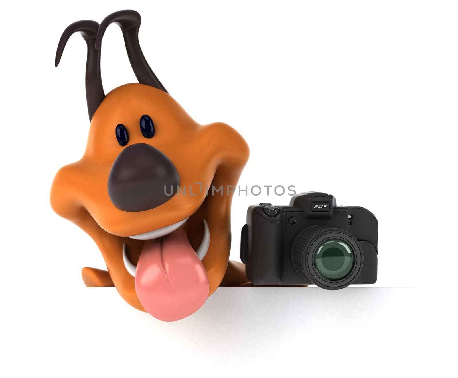 Fun dog - 3D Illustration