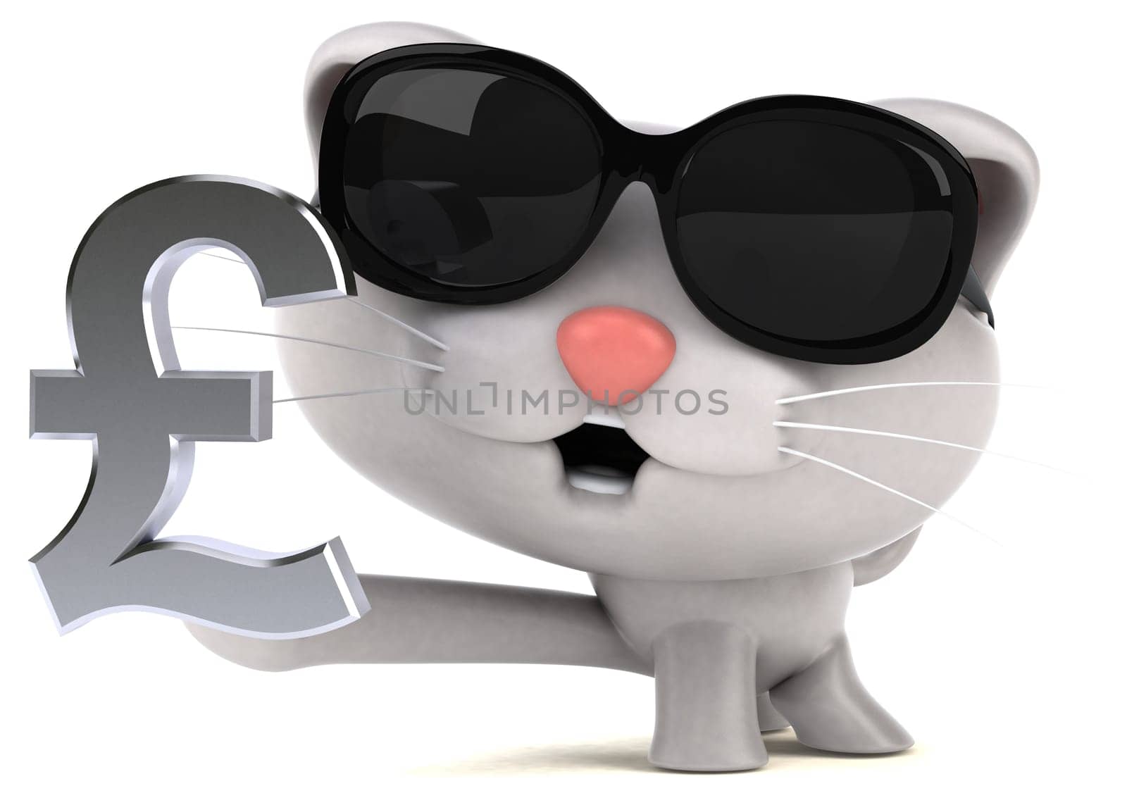 Fun cat - 3D Illustration