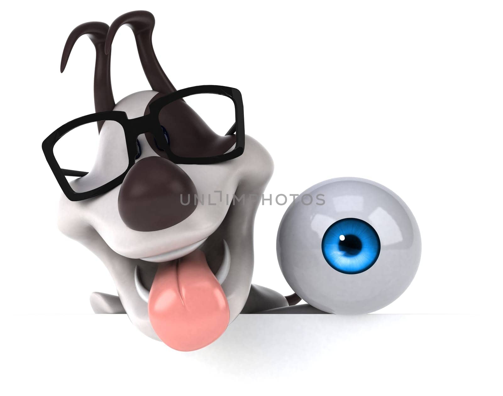 Fun dog - 3D Illustration