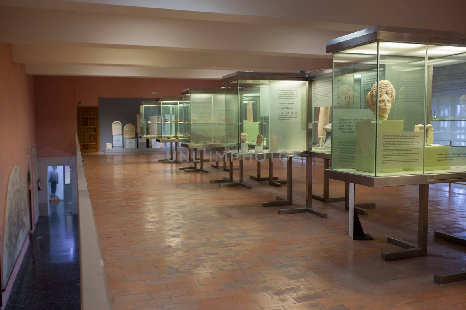 Jaen, Spain - December 29th, 2017: Museum of Archaeology and Fine Arts, or simply Museum of Jaen. Indoors