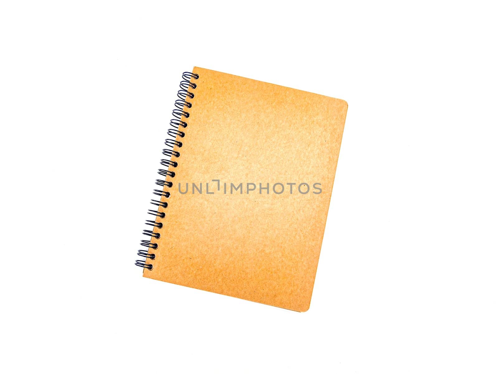 Notebook on a white background. Place for text. Background image. Template.