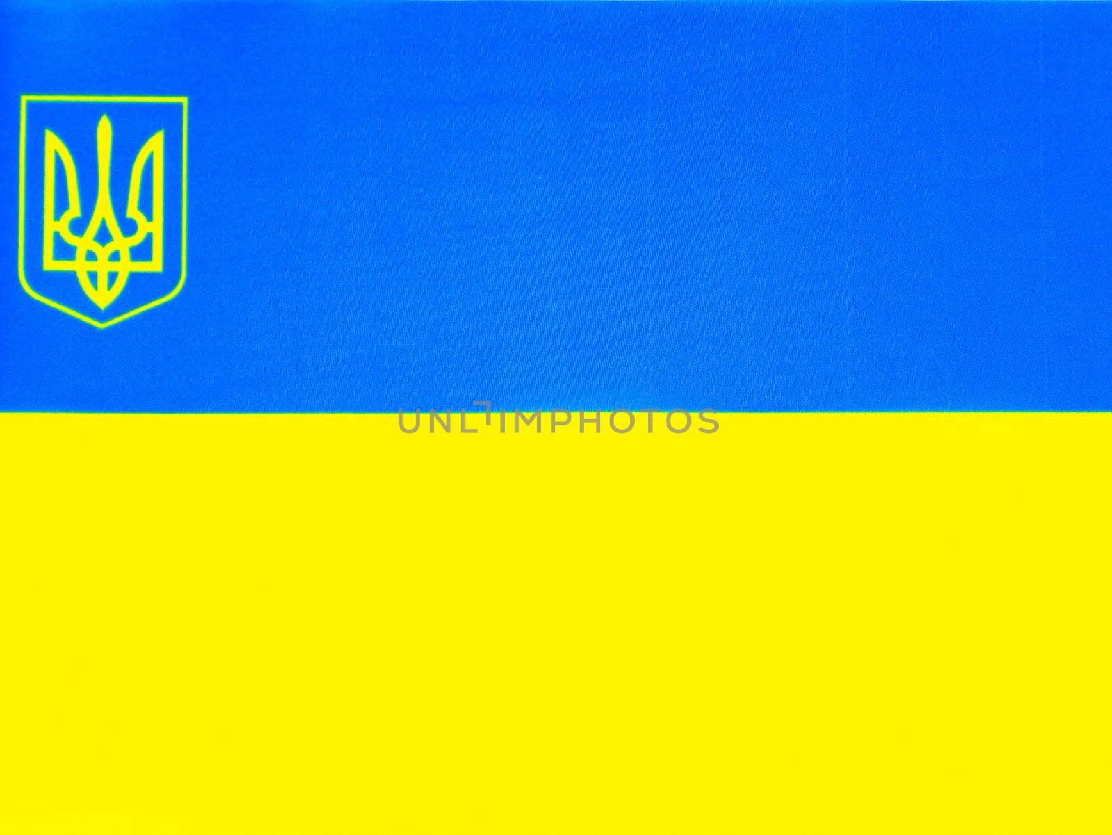 State flag of Ukraine with place for text. Elections. Voter. Voting. The country. Maidan.