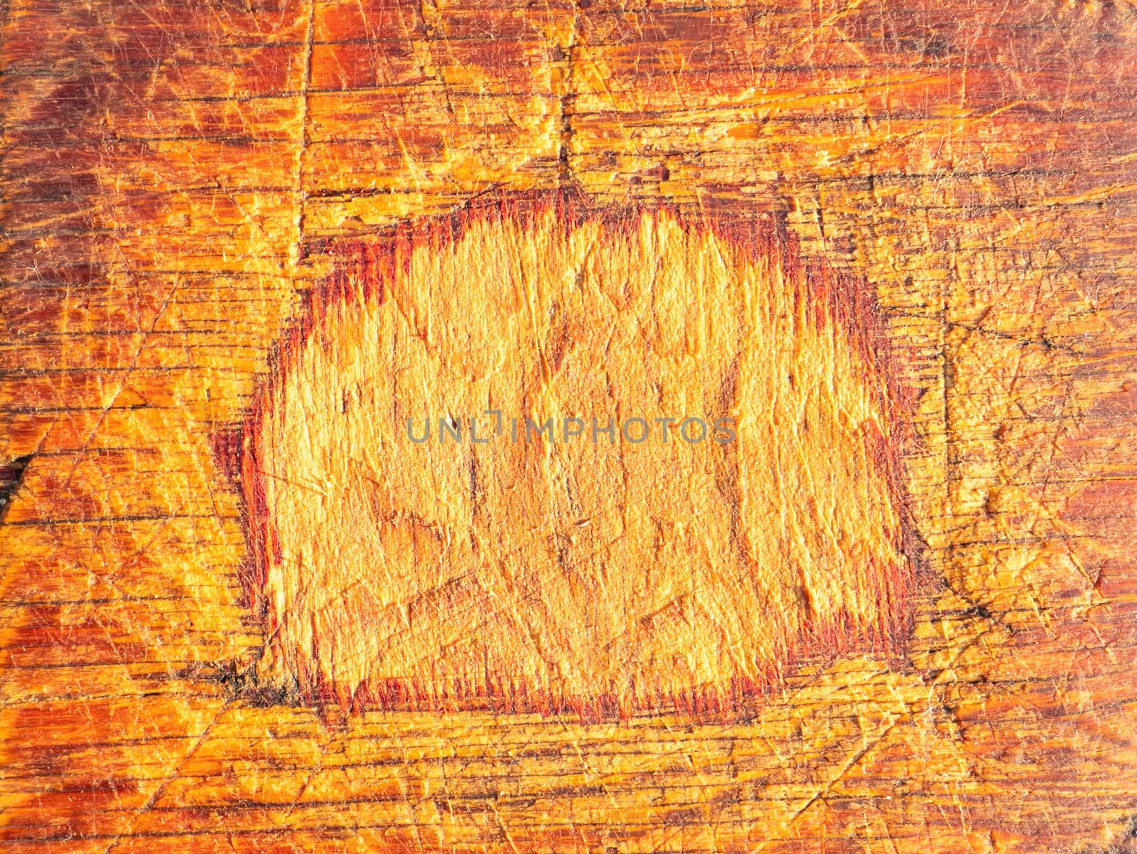 Texture of an old wooden cutting board. Place for text. Background image. Wood surface.