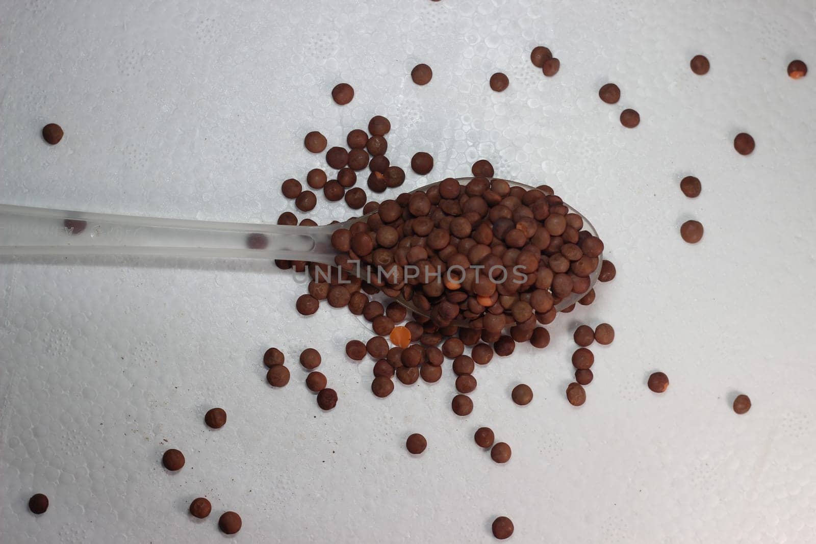 Top view of assortment of nuts, seeds and fruits. Collection of different spices and cereals.