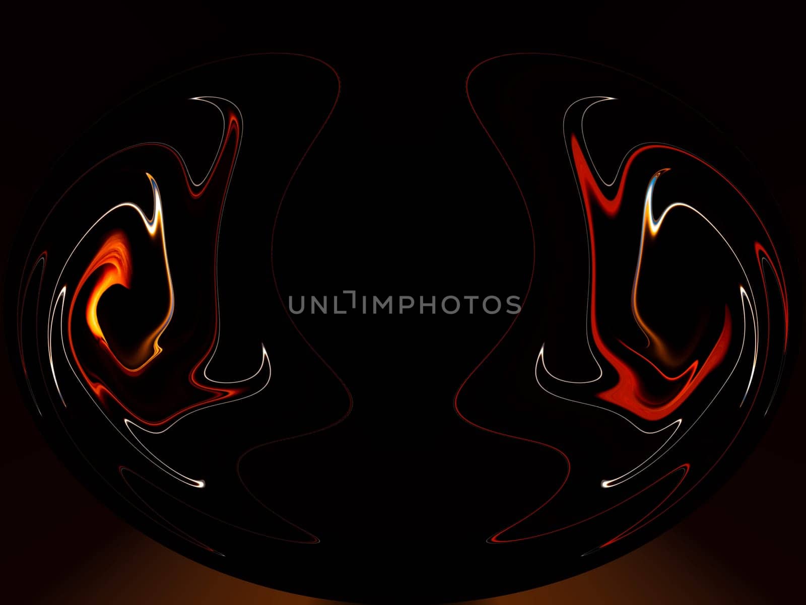 Illustration of abstract head of an alien in black and red colors. Black background. Halloween holiday. Halloween ghost. Space fantasy theme. Background image. Space alien. Place for your text.