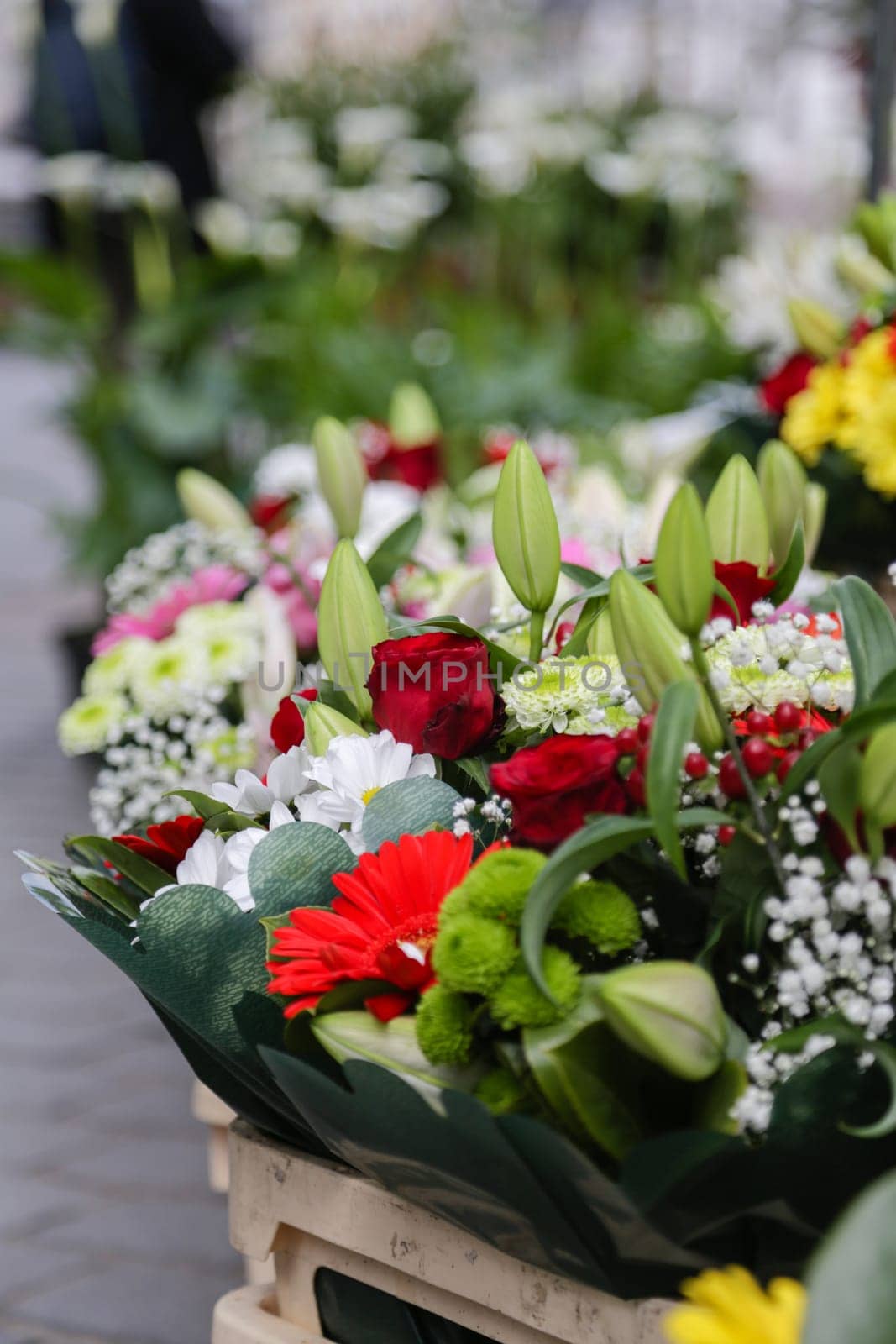 Flowers from the flower shop at the market in Lille