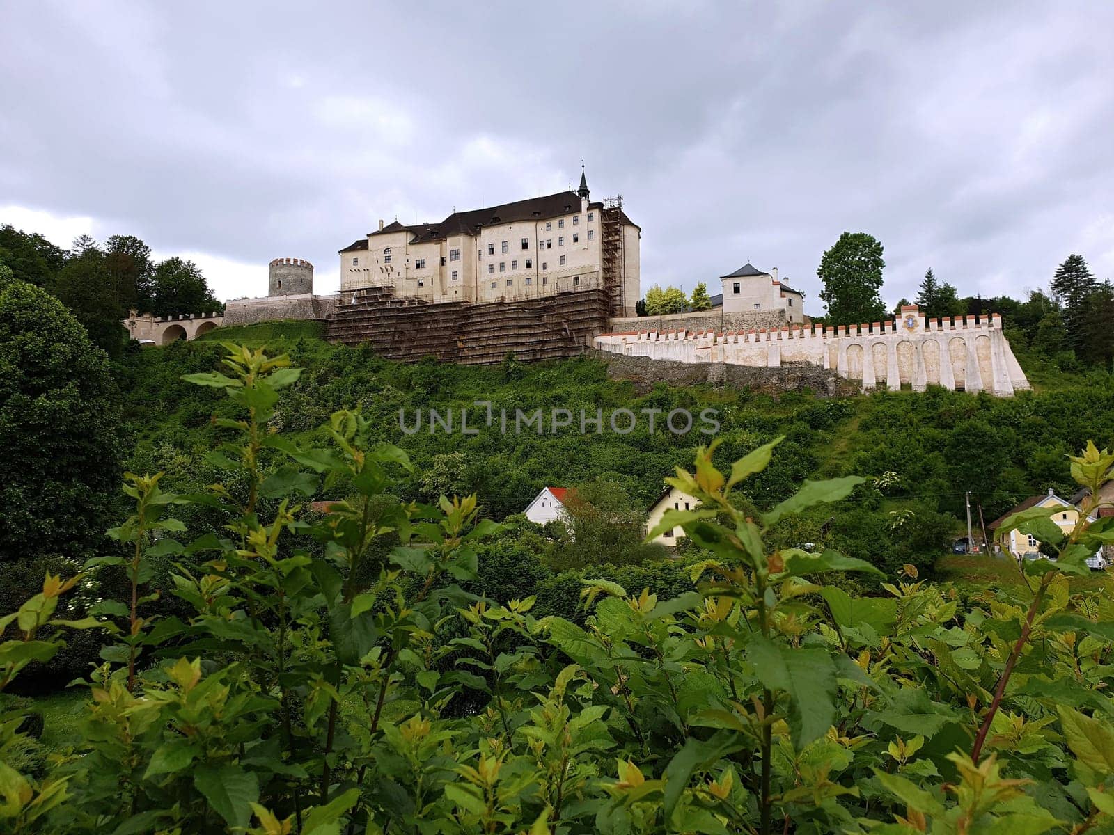 A view of Cesky Sternberk castle, Bohemian gothic castle.
