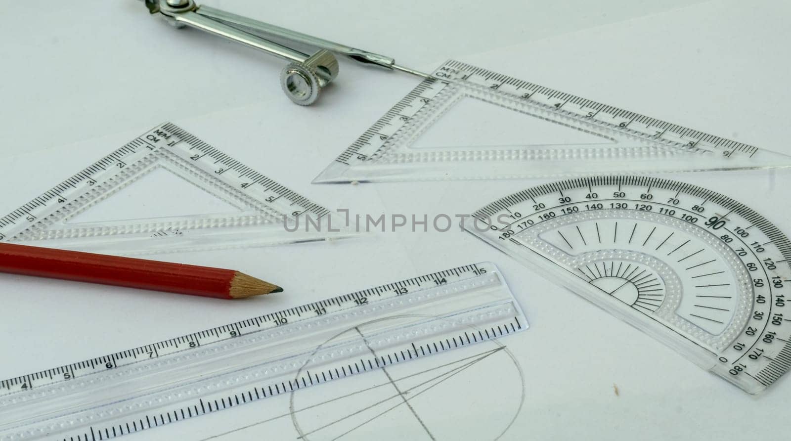 Design Professional services drawing tools close up