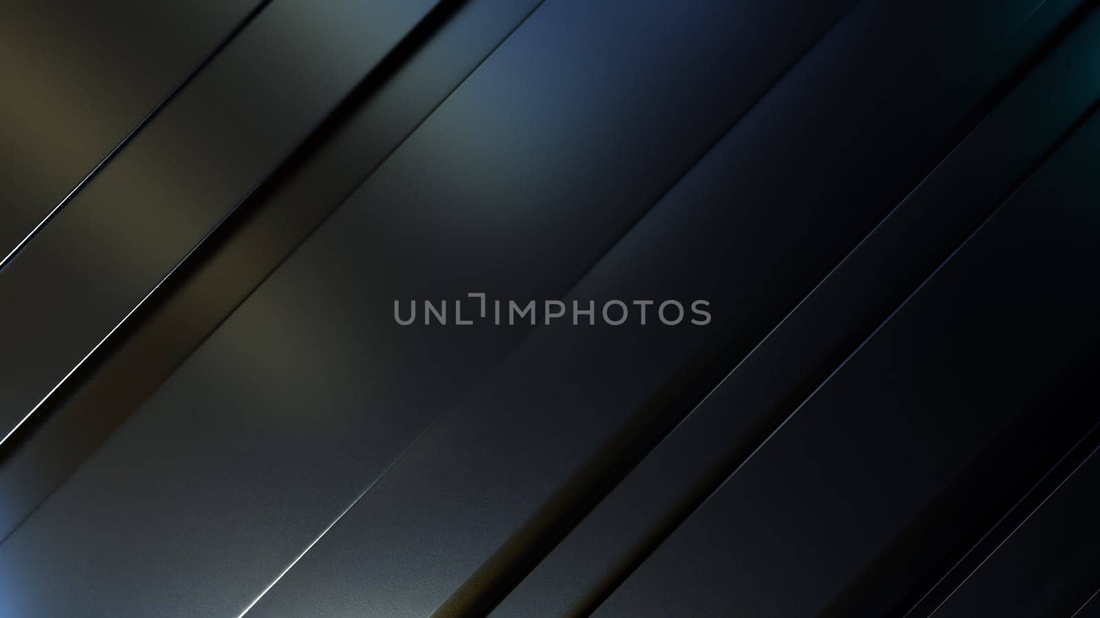 Steel 3d render sheet with technological lines. Chrome plated gradient surface with simple industrial futuristic tracery. Interior diagonal design of geometric minimalism