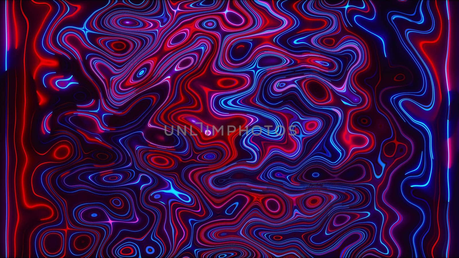 Vivid curves stripes 3d render with geometric blur. Wavy random curvature with gradient and creative lines. Diverging circular digital presentation with varying textures