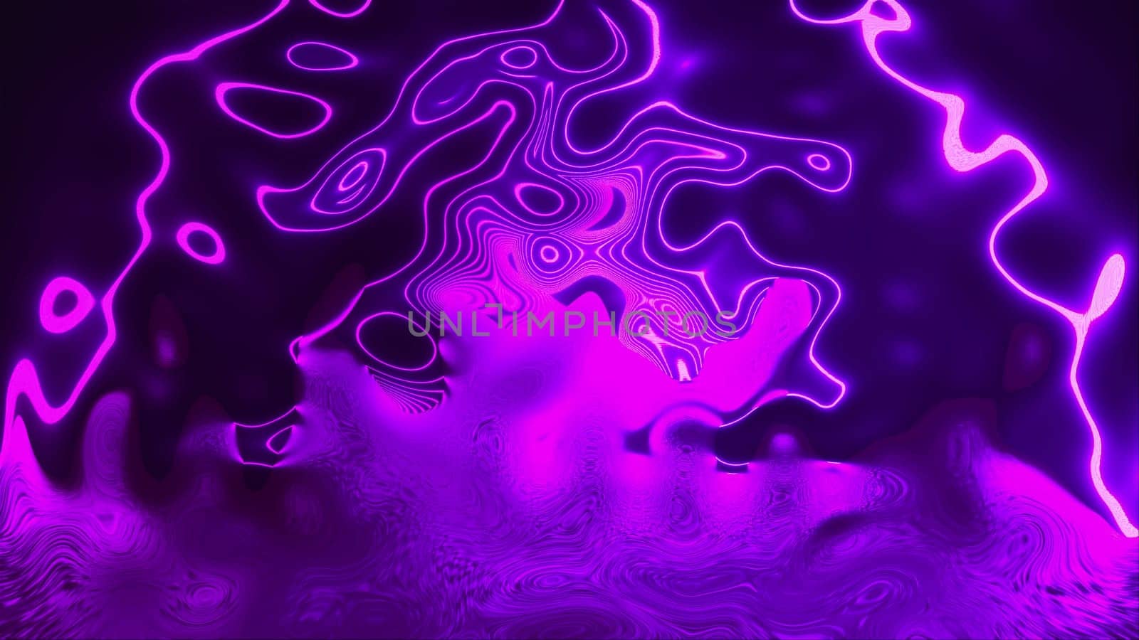 Vivid curves stripes 3d render with geometric blur. Wavy random curvature with gradient and creative lines. Diverging circular digital presentation with varying textures