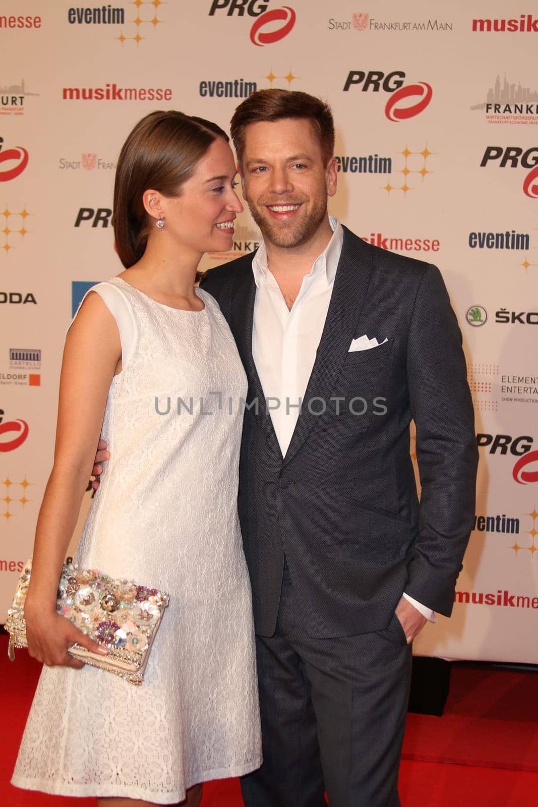 Tom Gaebel with girlfriend Saskia,award ceremony of the LEA Award in the Festhalle,Frankfurt/Main,14.04.2015