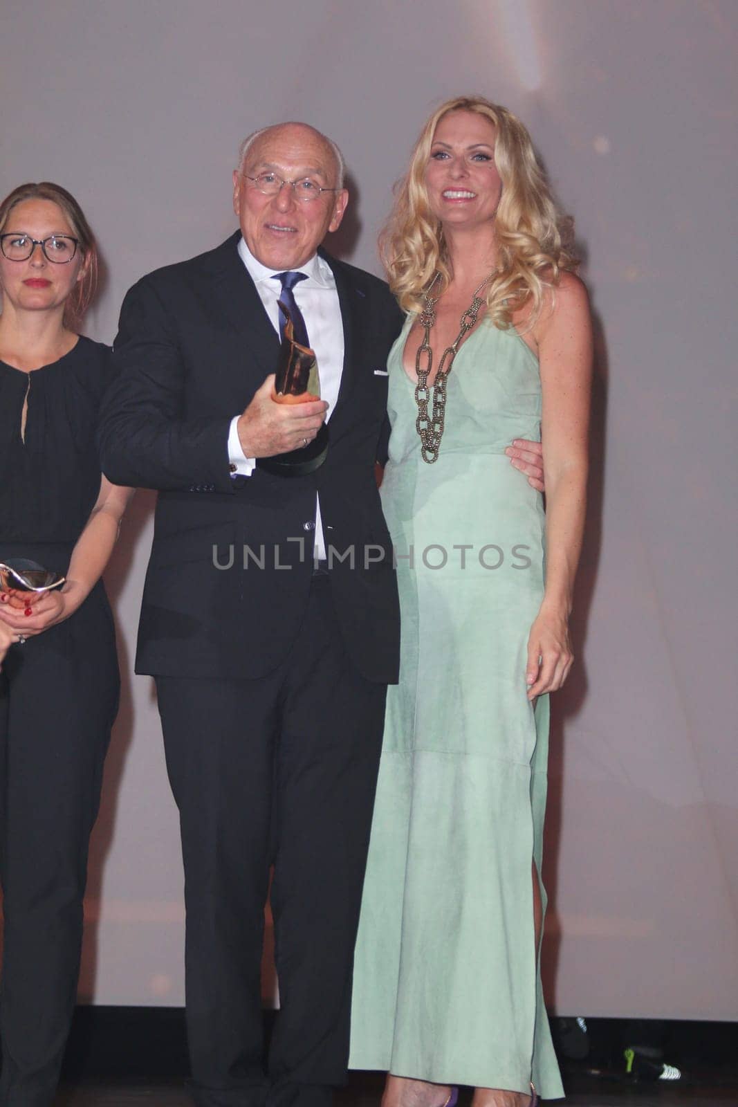 Marek Lieberberg with Sonya Kraus,award ceremony of the LEA Award at the Festhalle,Frankfurt/Main,14.04.2015