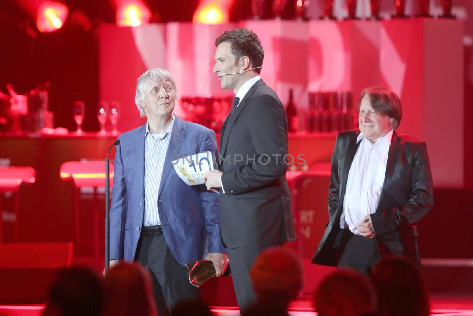 Karsten Jahnke ("Jury Award""),Ingo Nommsen and Peter Urban,awarding of the LEA Award at the Festhalle,Frankfurt/Main,14.04.2015"