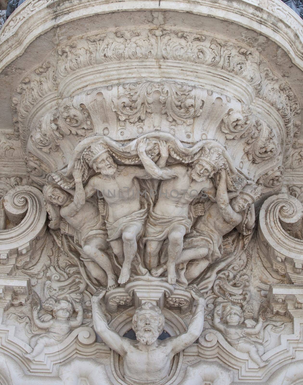 The Palace of San Telmo Seville, Spain. Seat of the presidency of the Andalusian Regional Government. Atlantes supporting balcony detail