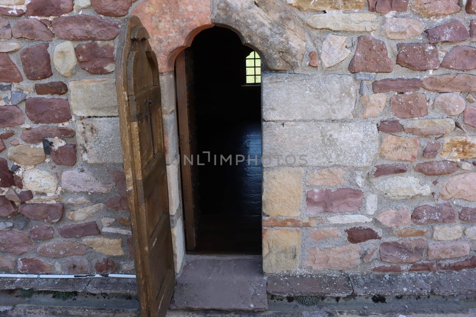 beautiful old castle gate fortress wood stones