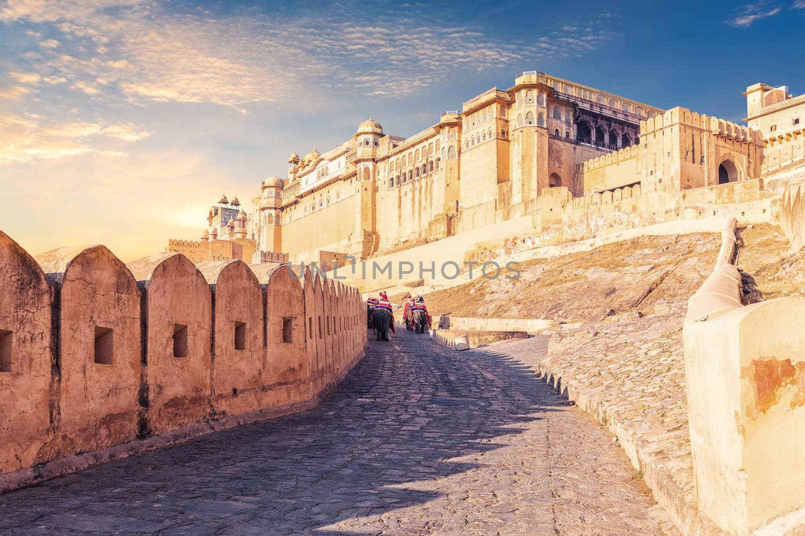 Amber Fort of Jaipur, famous tourist attraction, Rajasthan, India.
