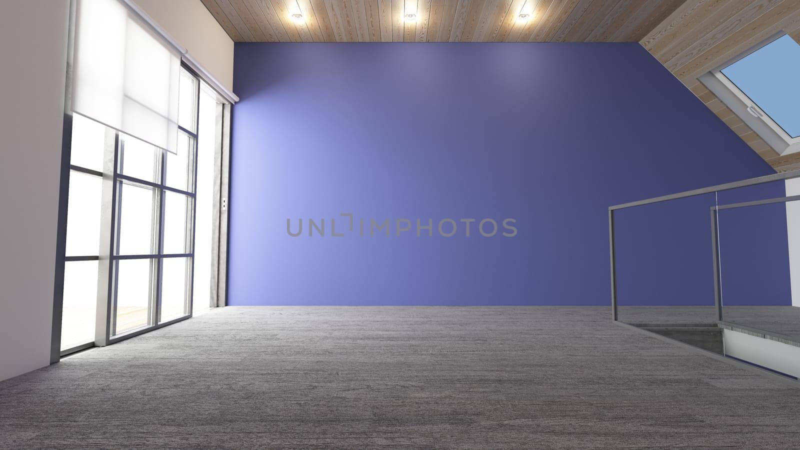 Render of 3D Contemporary Empty Room