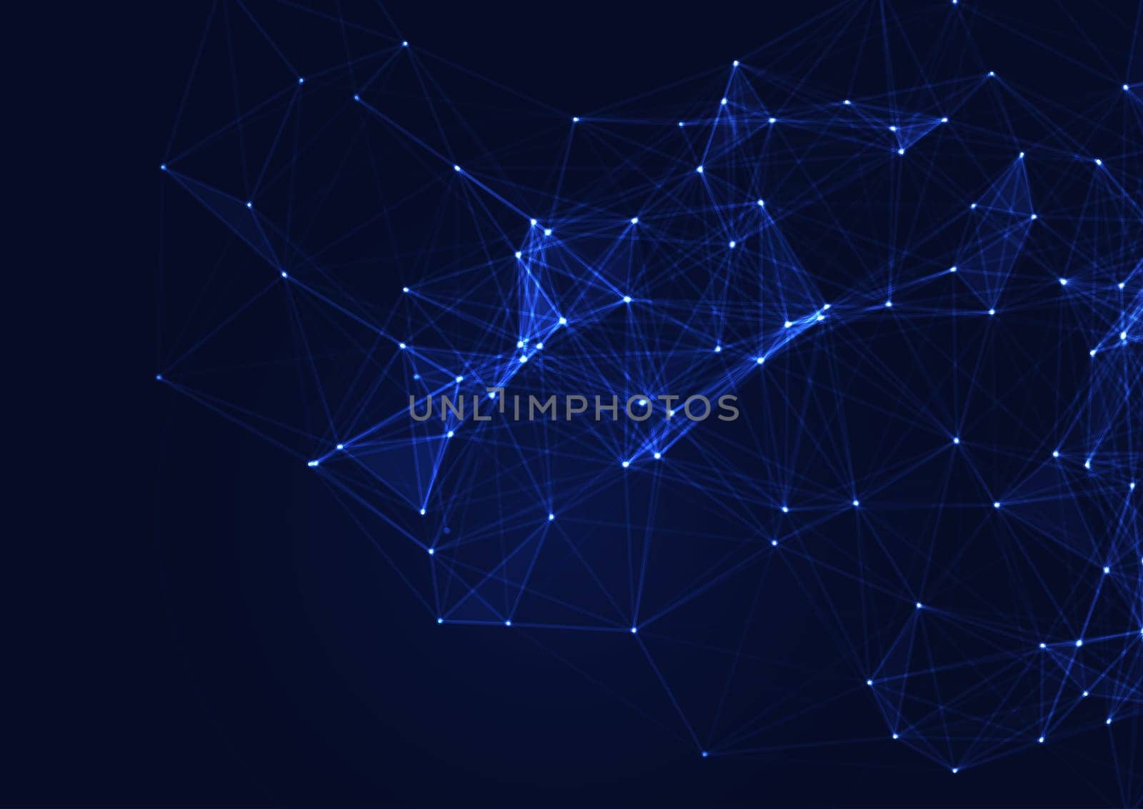Abstract modern background with glowing connecting lines and dots