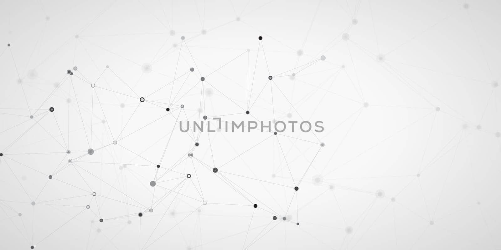 Banner with an abstract low poly design with connecting lines and dots