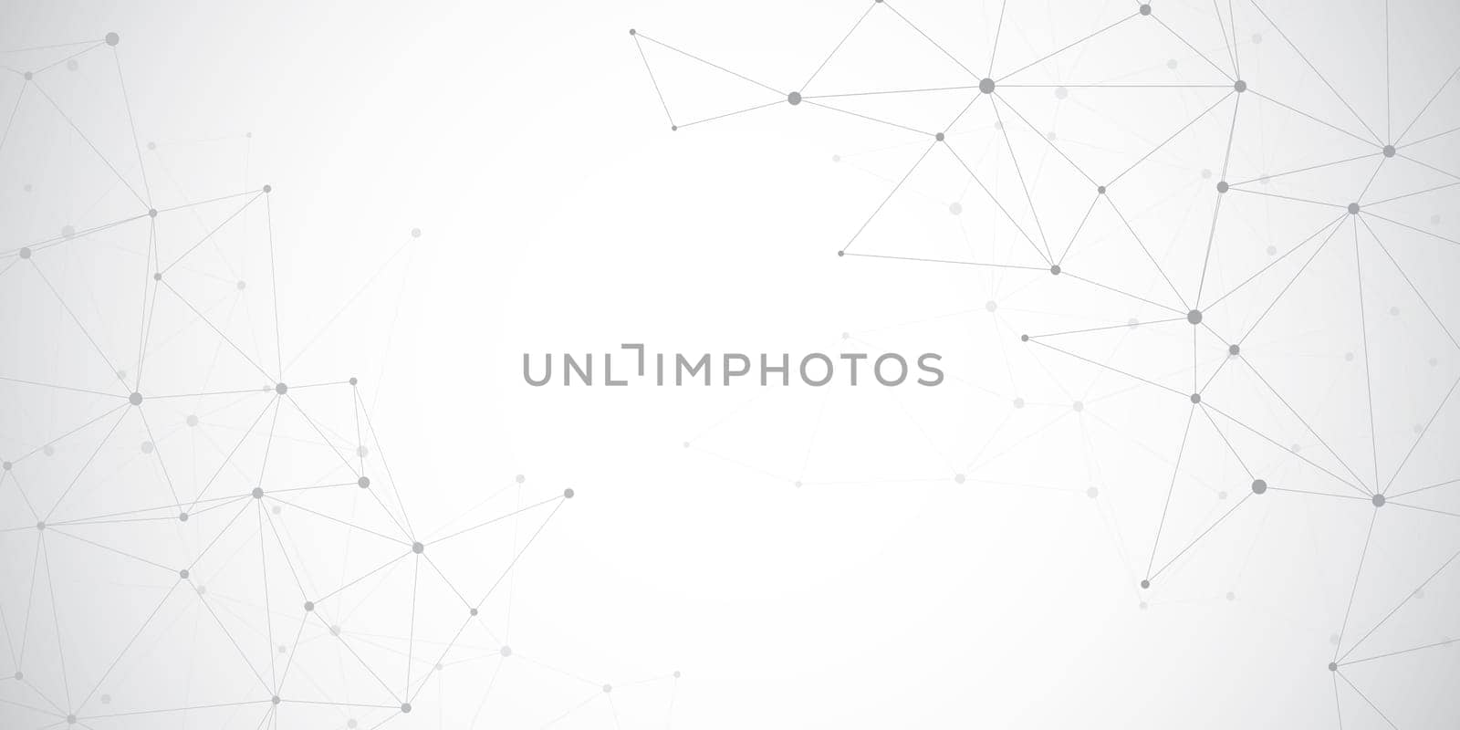 Abstract banner design with low poly connecting lines and dots