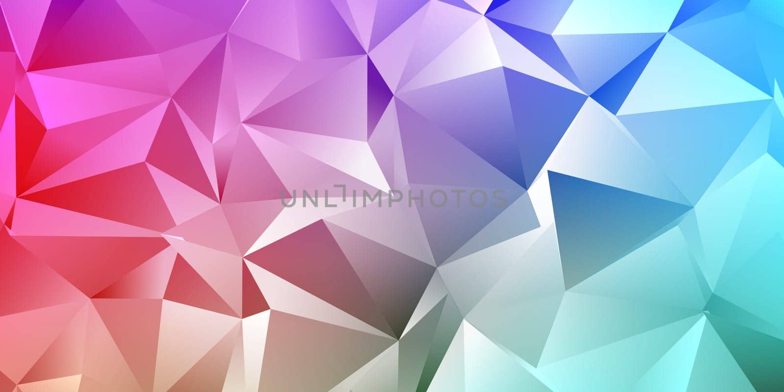 Abstract banner with a low poly design