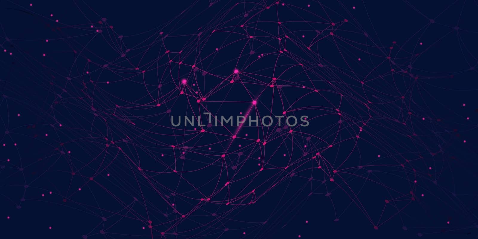 Abstract banner with a low poly tech design
