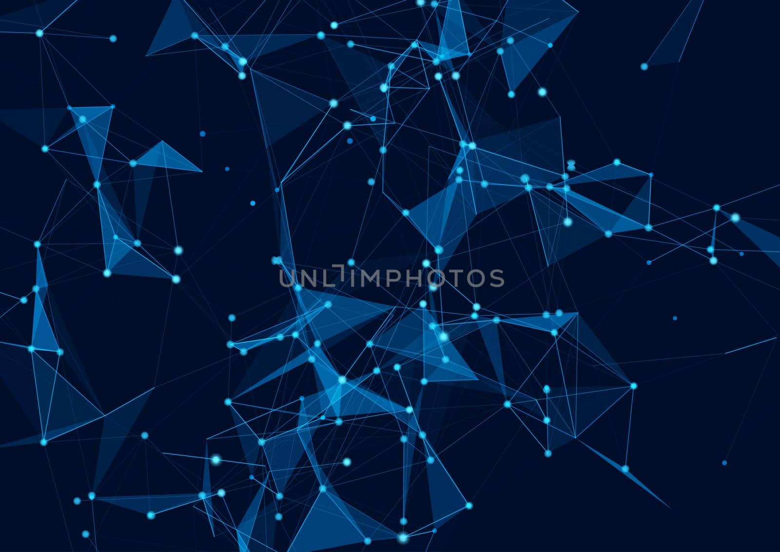 Abstract background with a low poly network communications design