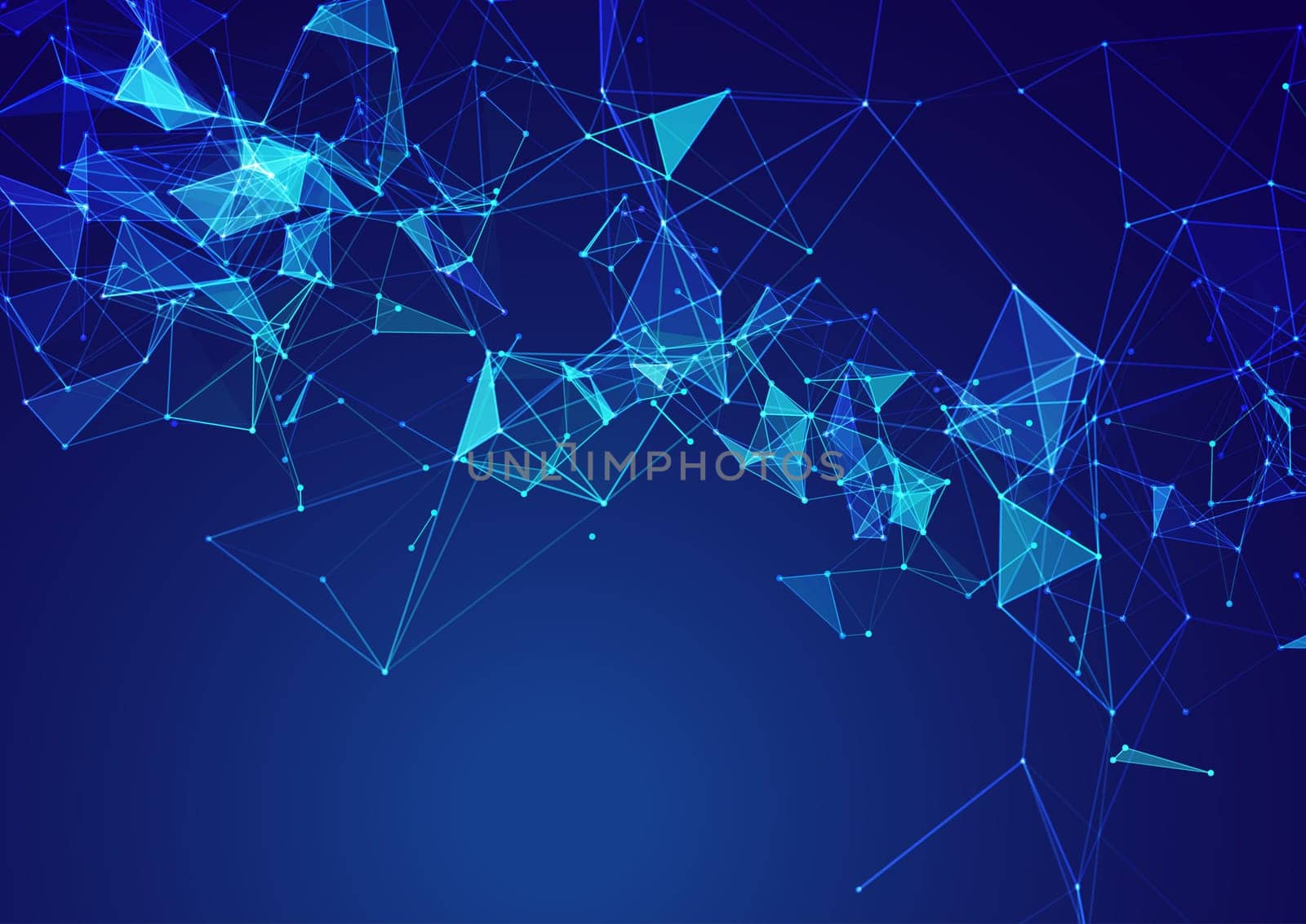 Abstract background with a low poly network communications design