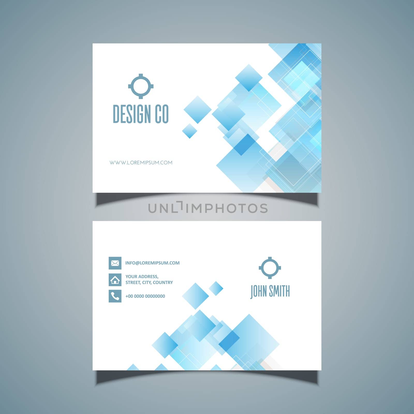 Business card with a low poly design