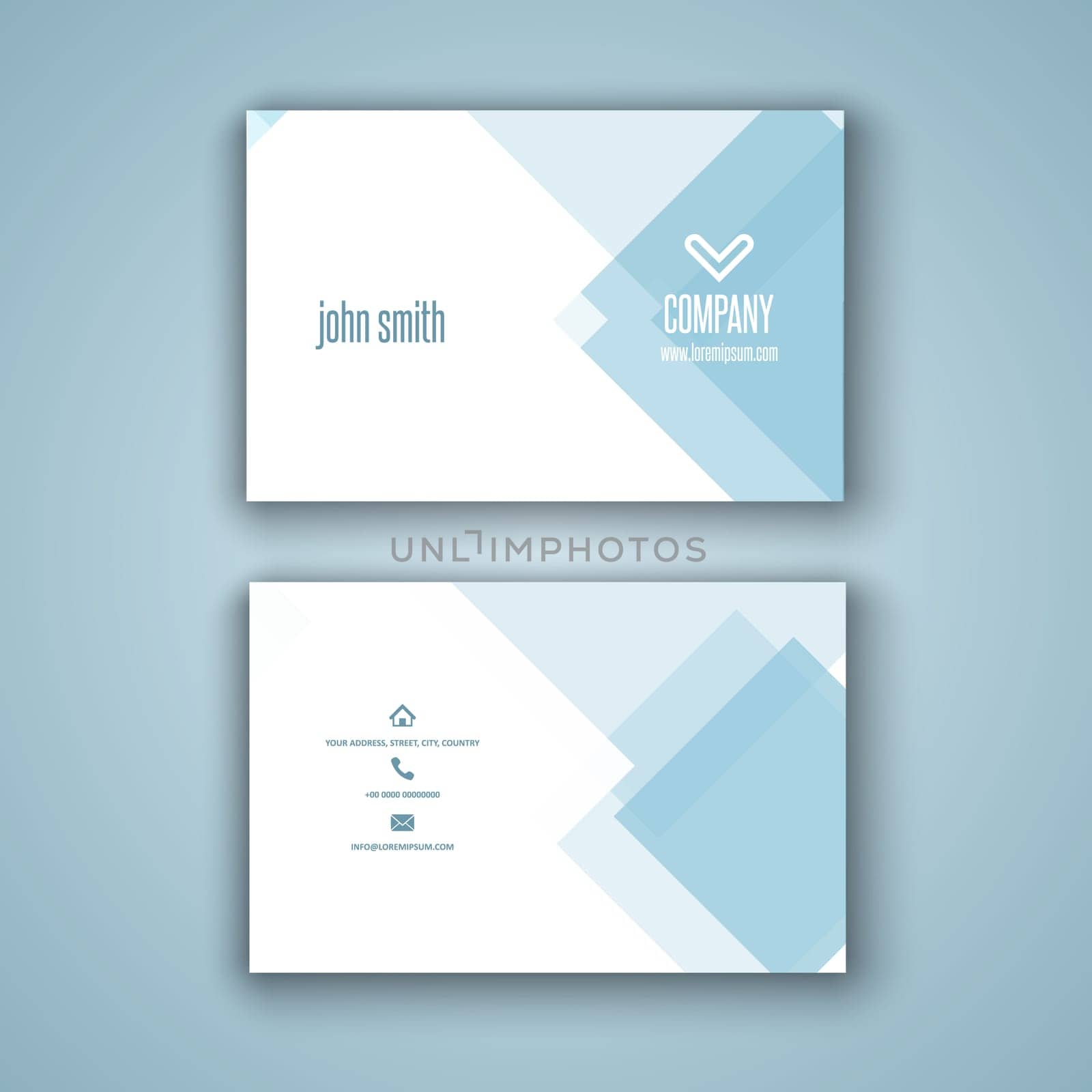 Business card with a low poly design
