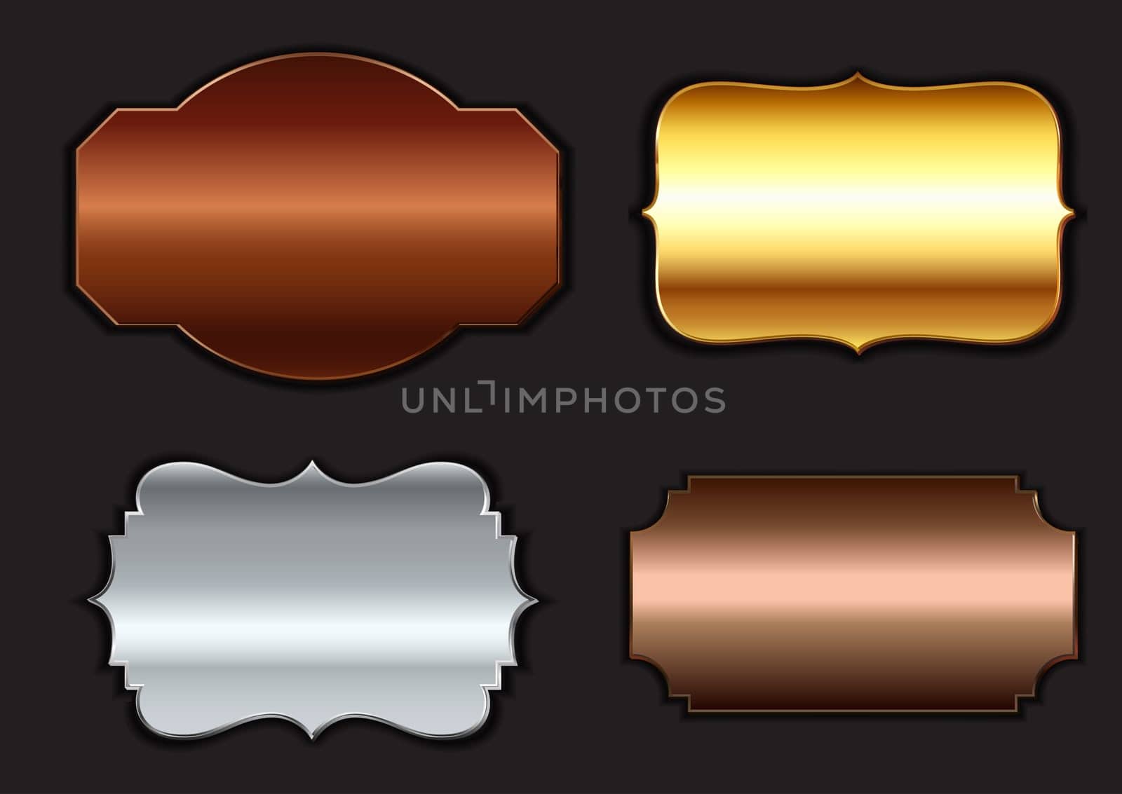 Collection of metallic frames