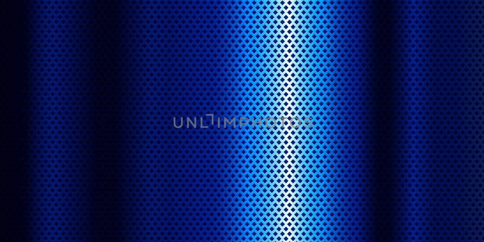Blue metallic banner with diamond design