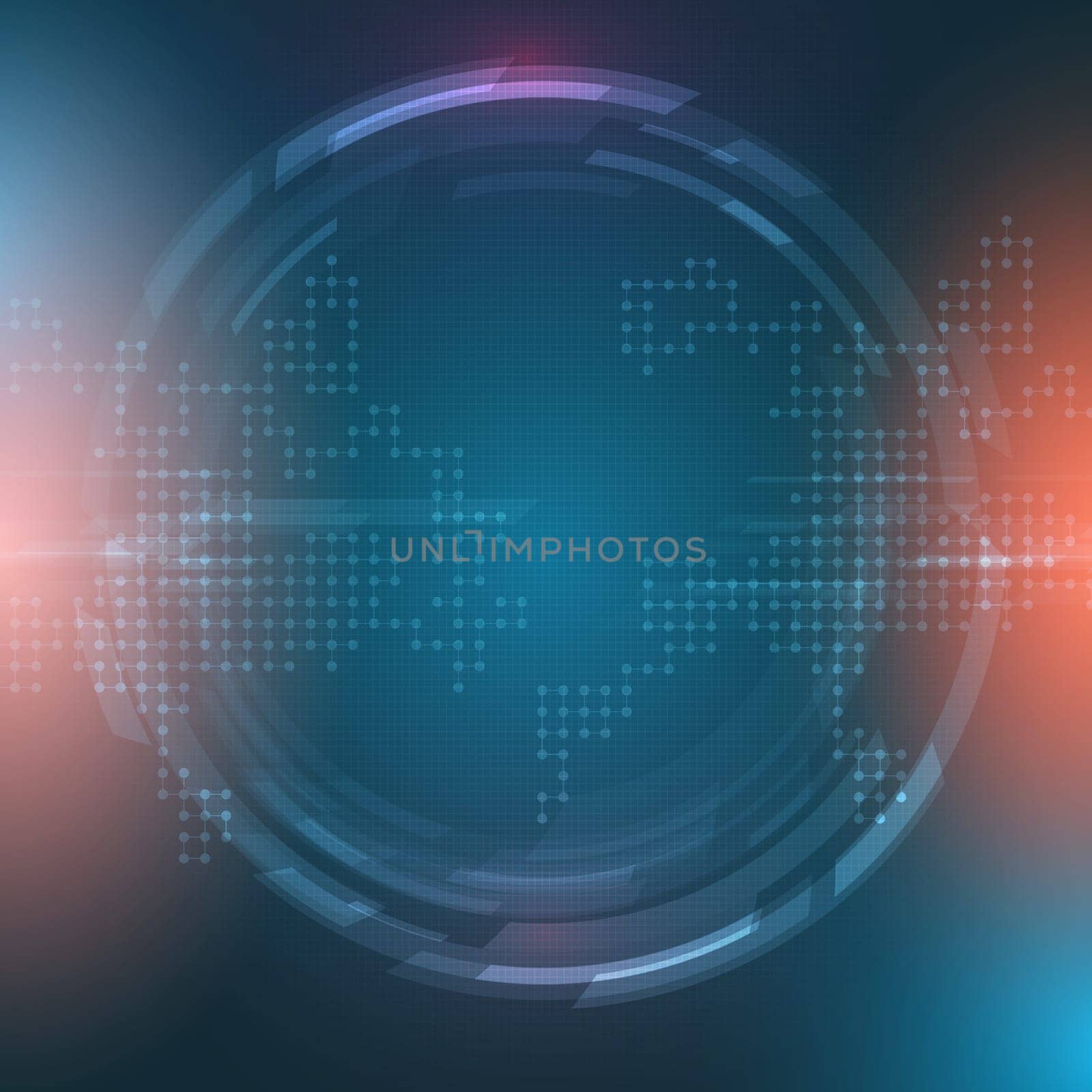 Modern sci fi background with abstract techno design