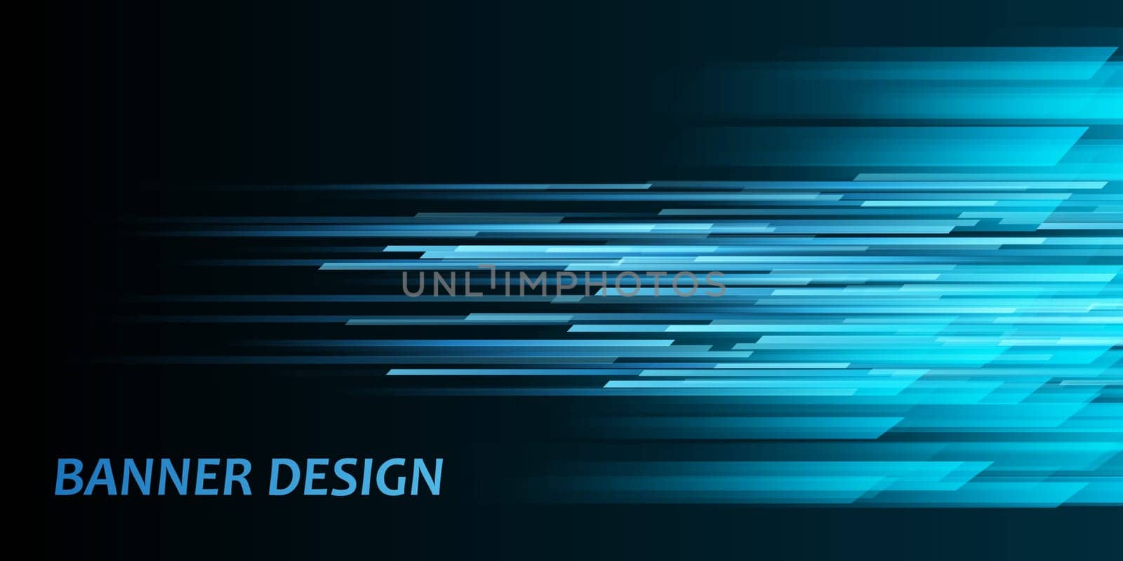 Abstract banner with a motion effect design