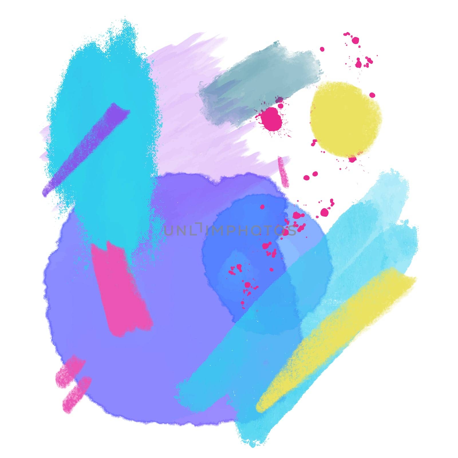 Modern retro styled hand painted watercolour background