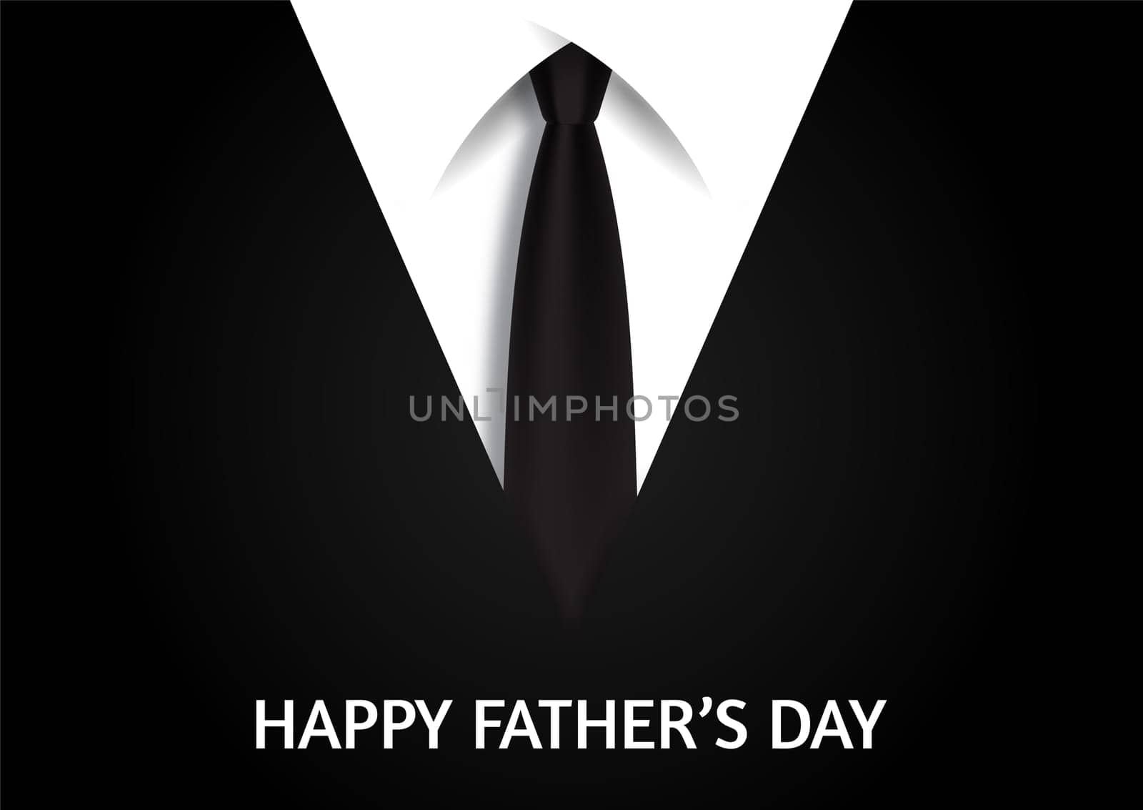 Modern Fathers Day background with suit and tie design