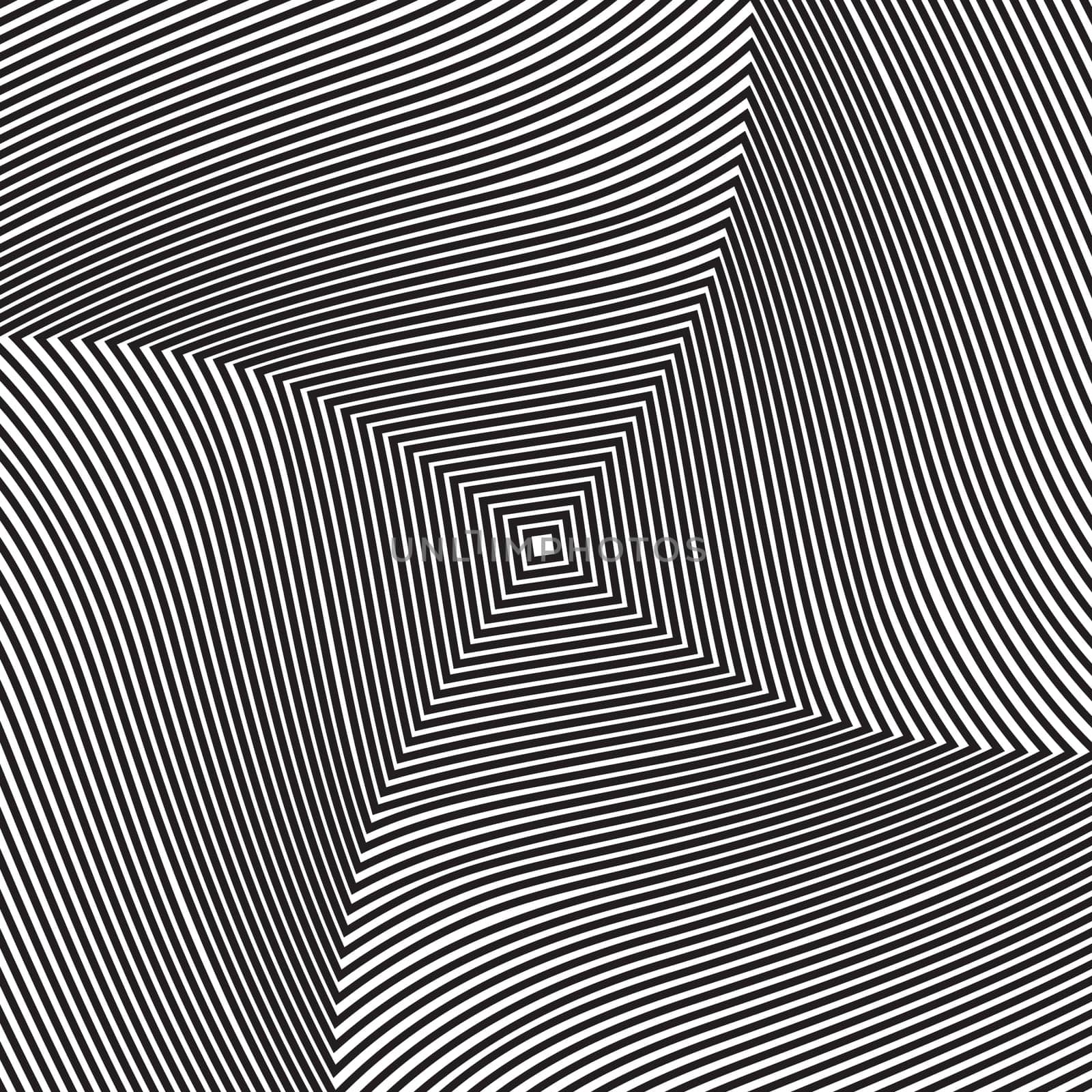 Abstract optical illusion background in black and white