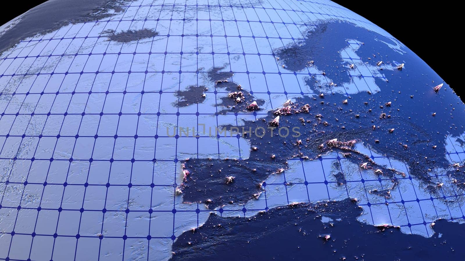 3d render of Covid19 pandemic map