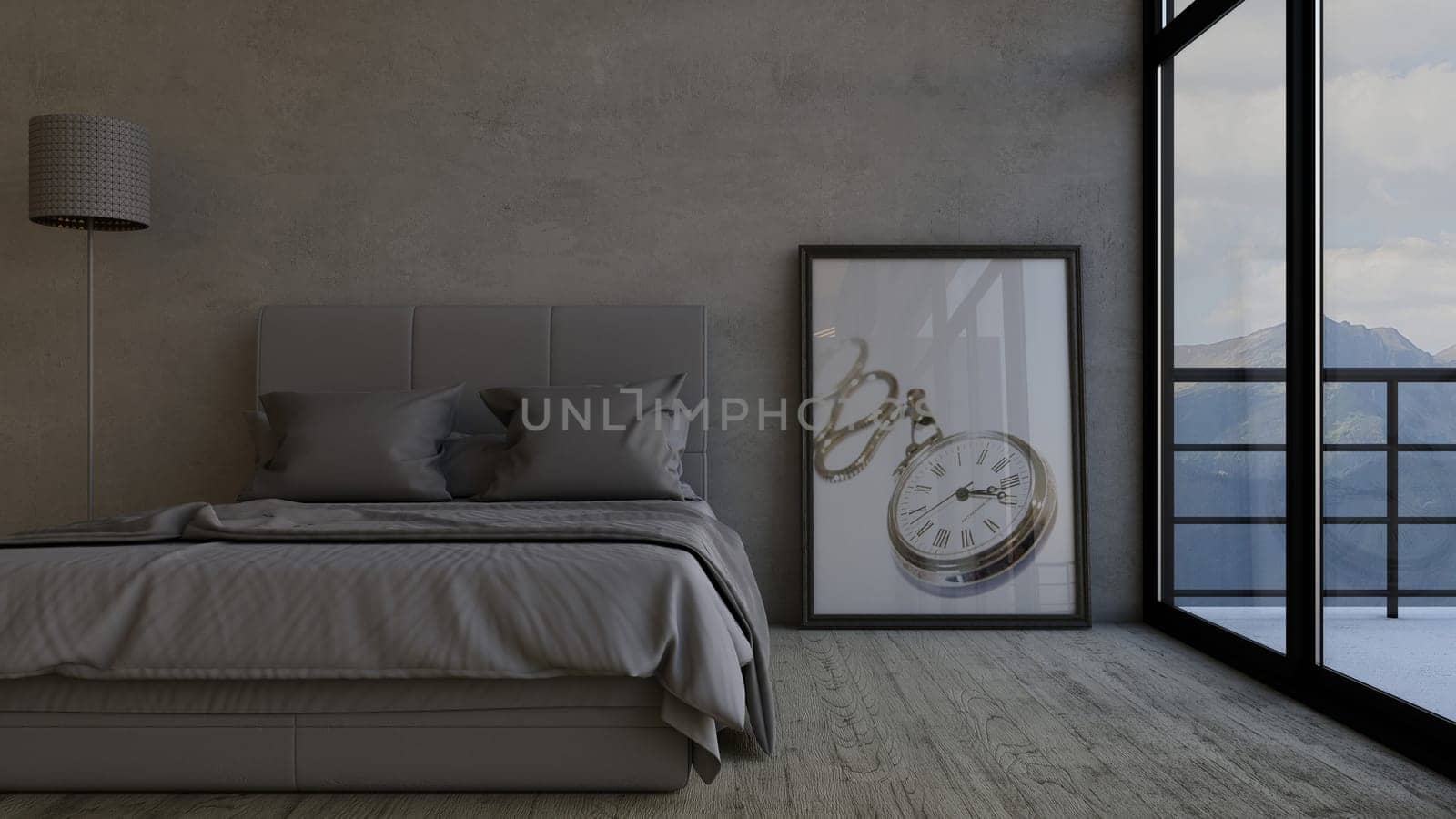 3D render of a Bedroom