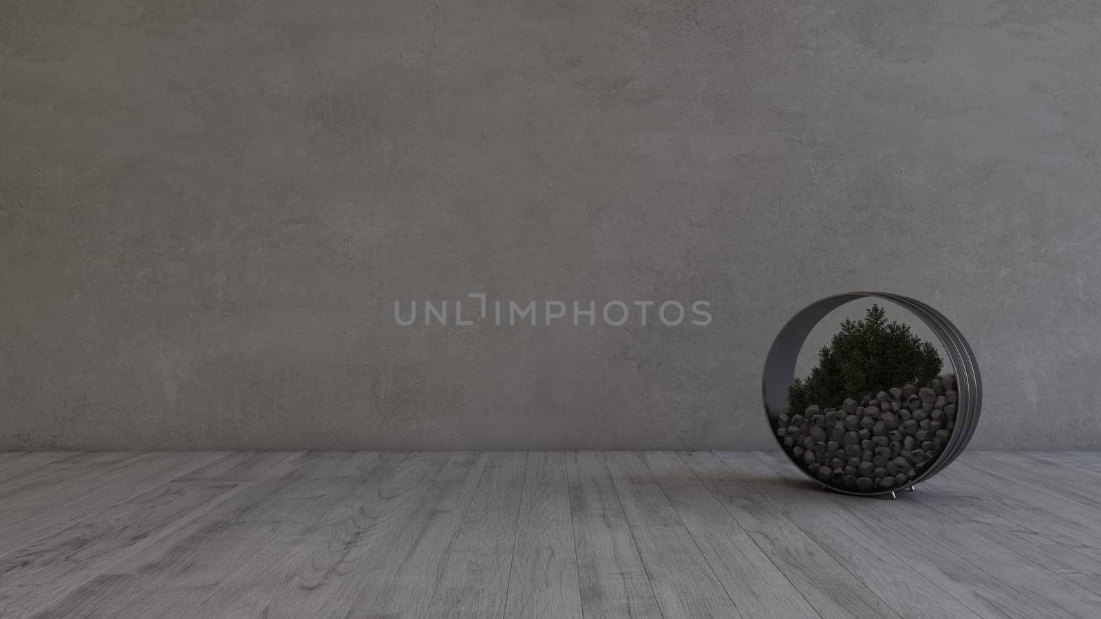 Render of 3D Contemporary Empty Room